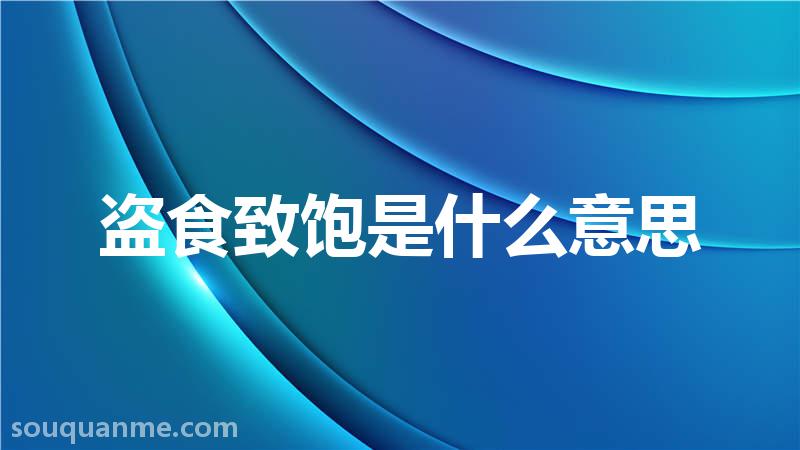 盗食致饱是什么意思 盗食致饱的拼音 盗食致饱的成语解释